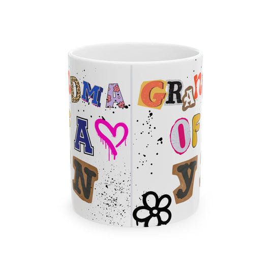Grandma Mug - Colorful Floral Design - Perfect Gift for Mother's Day or Birthdays