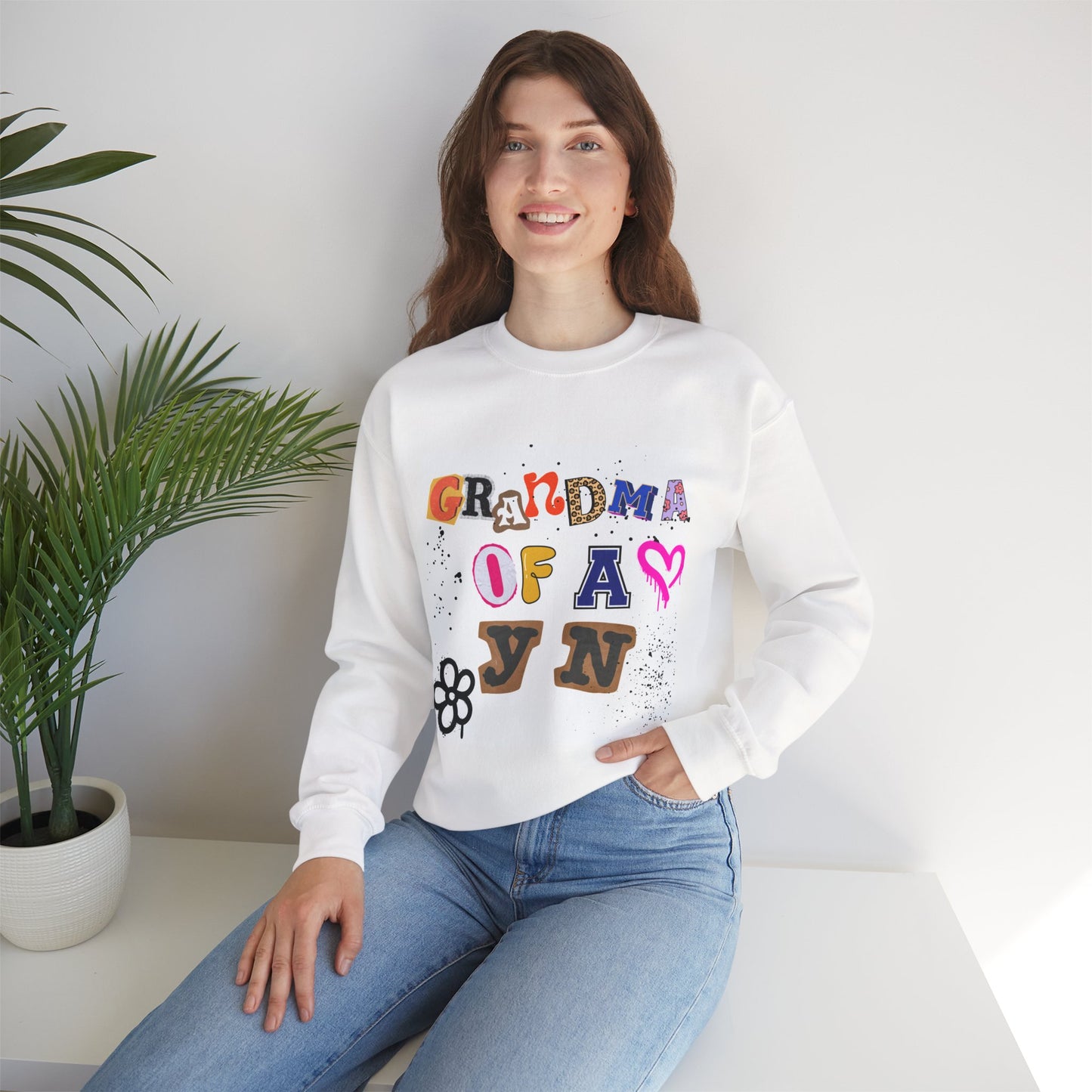 Grandma Love Crewneck Sweatshirt - Cute Gift for Grandmothers