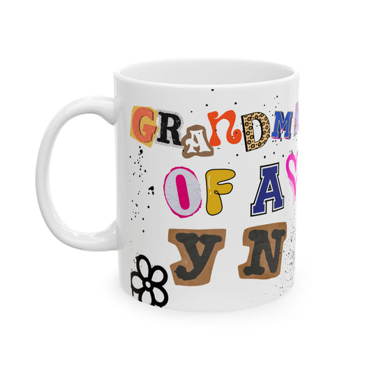Grandma Mug - Colorful Floral Design - Perfect Gift for Mother's Day or Birthdays