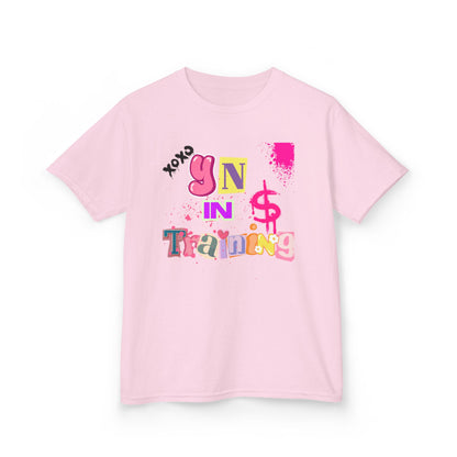 Kids Heavy Cotton Tee - 'Yin in Training' Playful Design