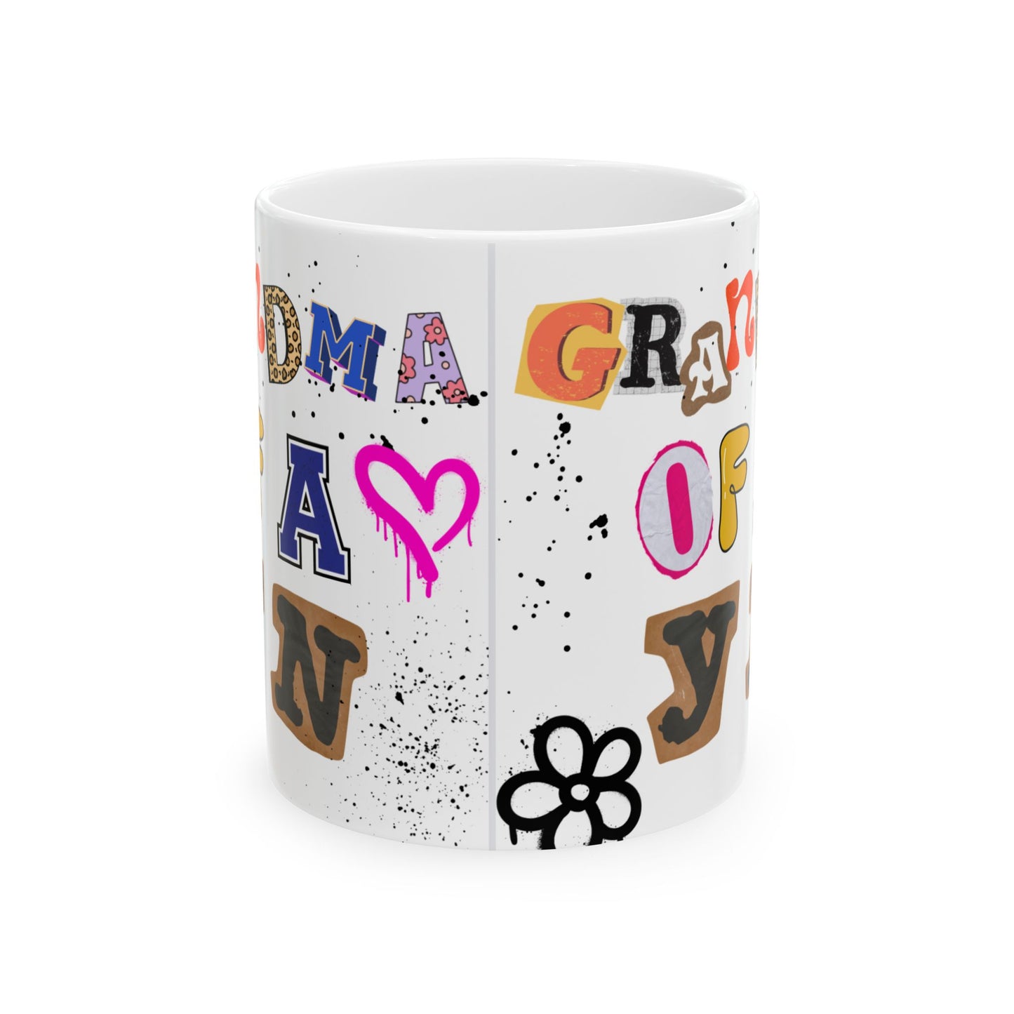 Grandma Mug - Colorful Floral Design - Perfect Gift for Mother's Day or Birthdays