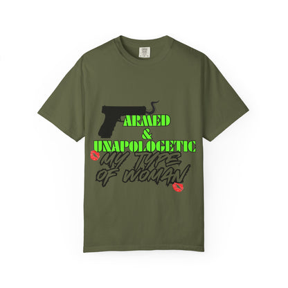 Armed & Unapologetic T-Shirt - Bold Graphic Tee for Confident Women