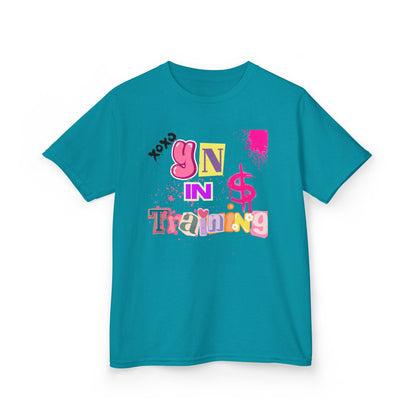 Kids Heavy Cotton Tee - 'Yin in Training' Playful Design