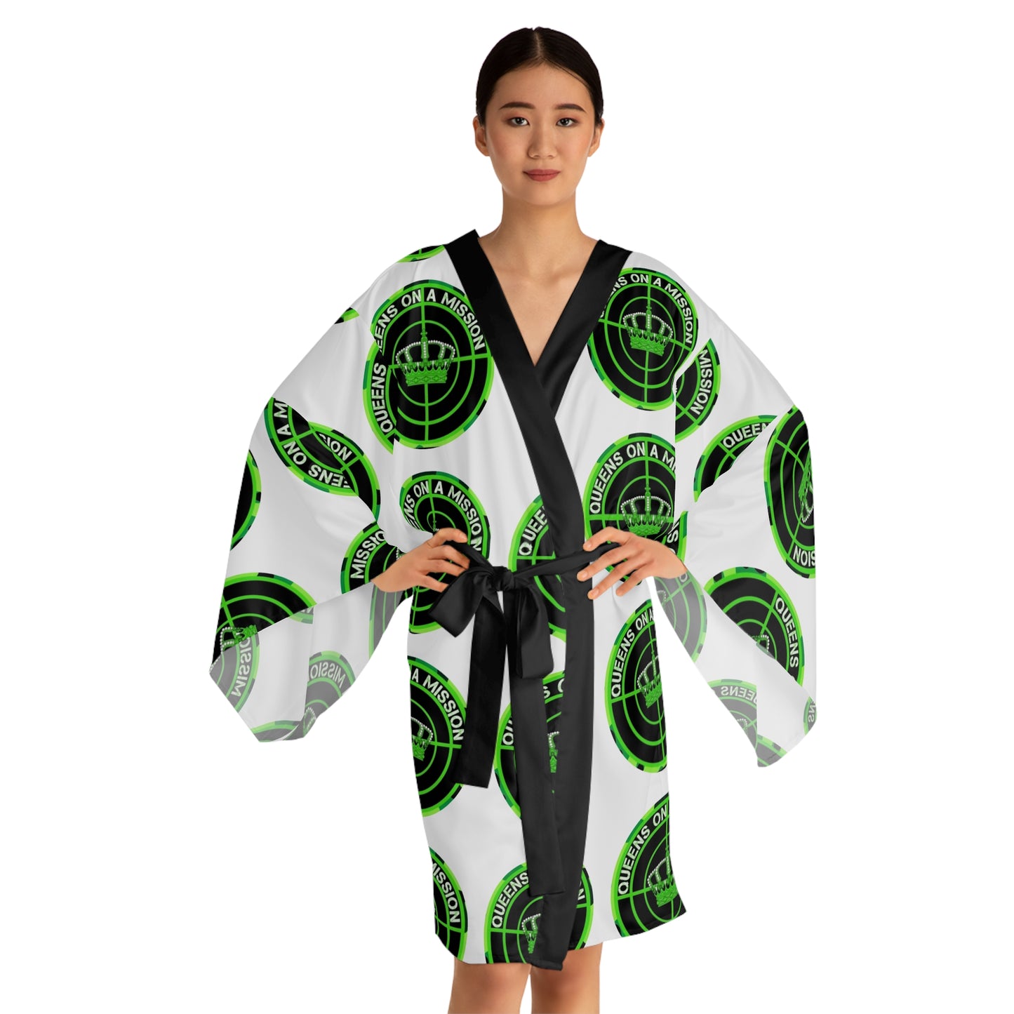 QOAM Long Sleeve Kimono Robe - 'Queens on a Mission'