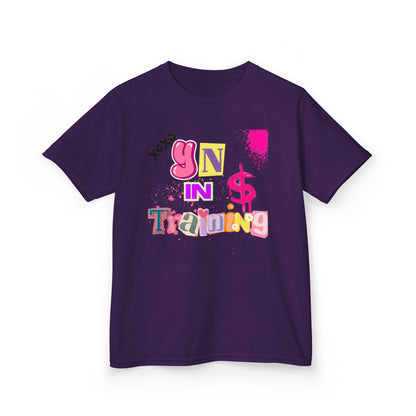 Kids Heavy Cotton Tee - 'Yin in Training' Playful Design