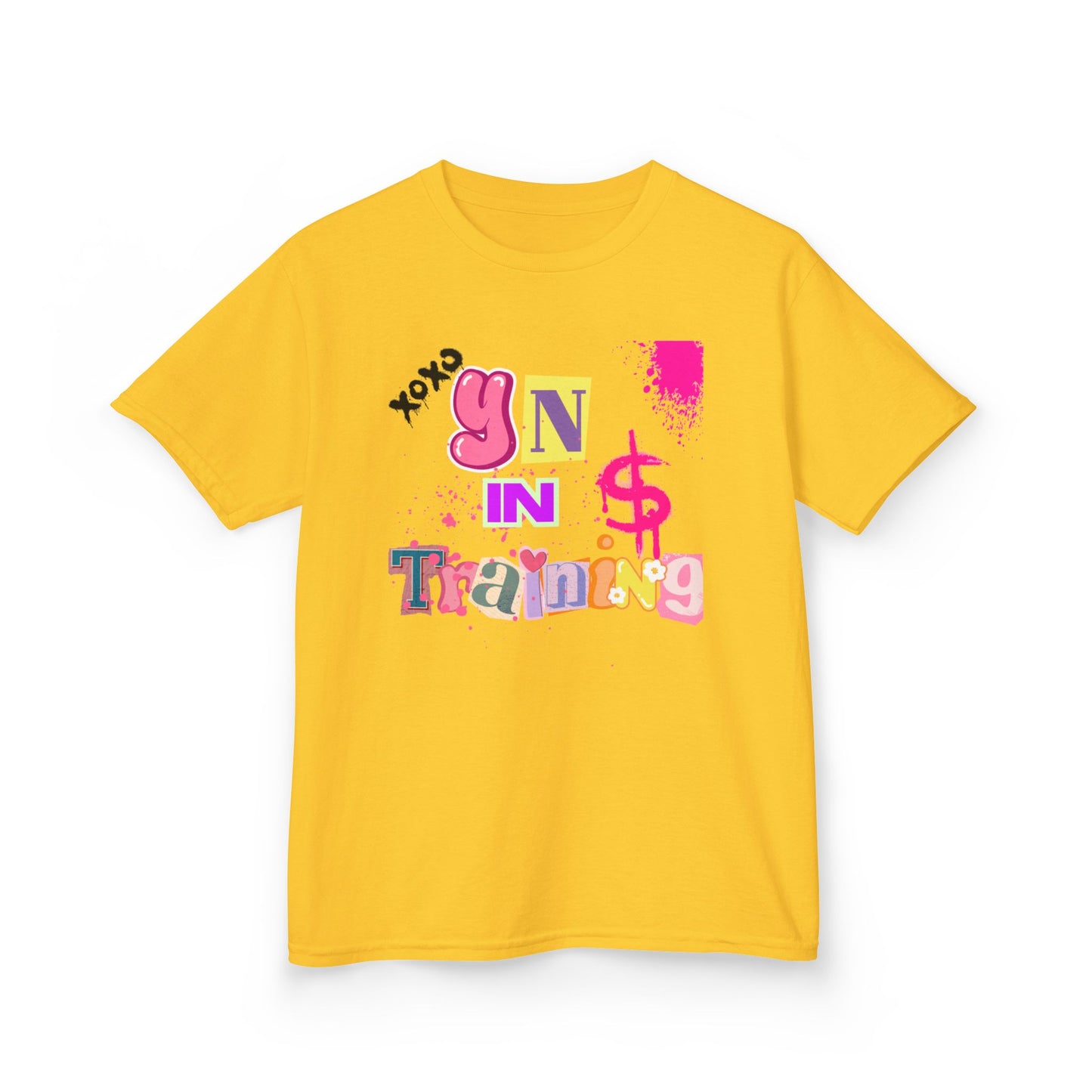 Kids Heavy Cotton Tee - 'Yin in Training' Playful Design