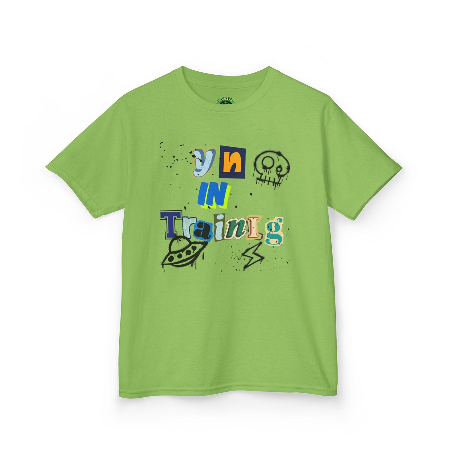 Fun Kids 'On In Training' Tee - Playful Heavy Cotton T-Shirt for Young Explorers