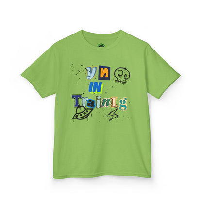 Fun Kids 'On In Training' Tee - Playful Heavy Cotton T-Shirt for Young Explorers