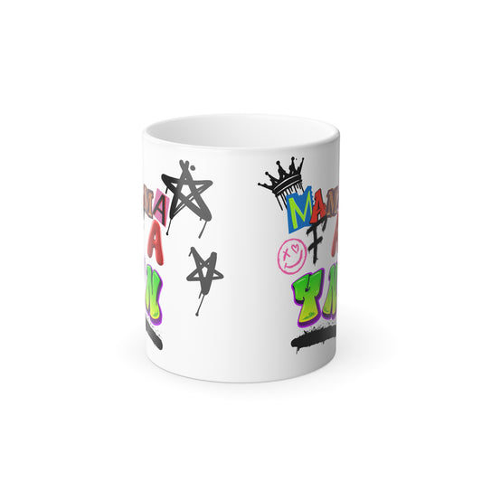 Color MAMA OF A YN Morphing Mug - Add a Splash of Fun with Colorful Designs