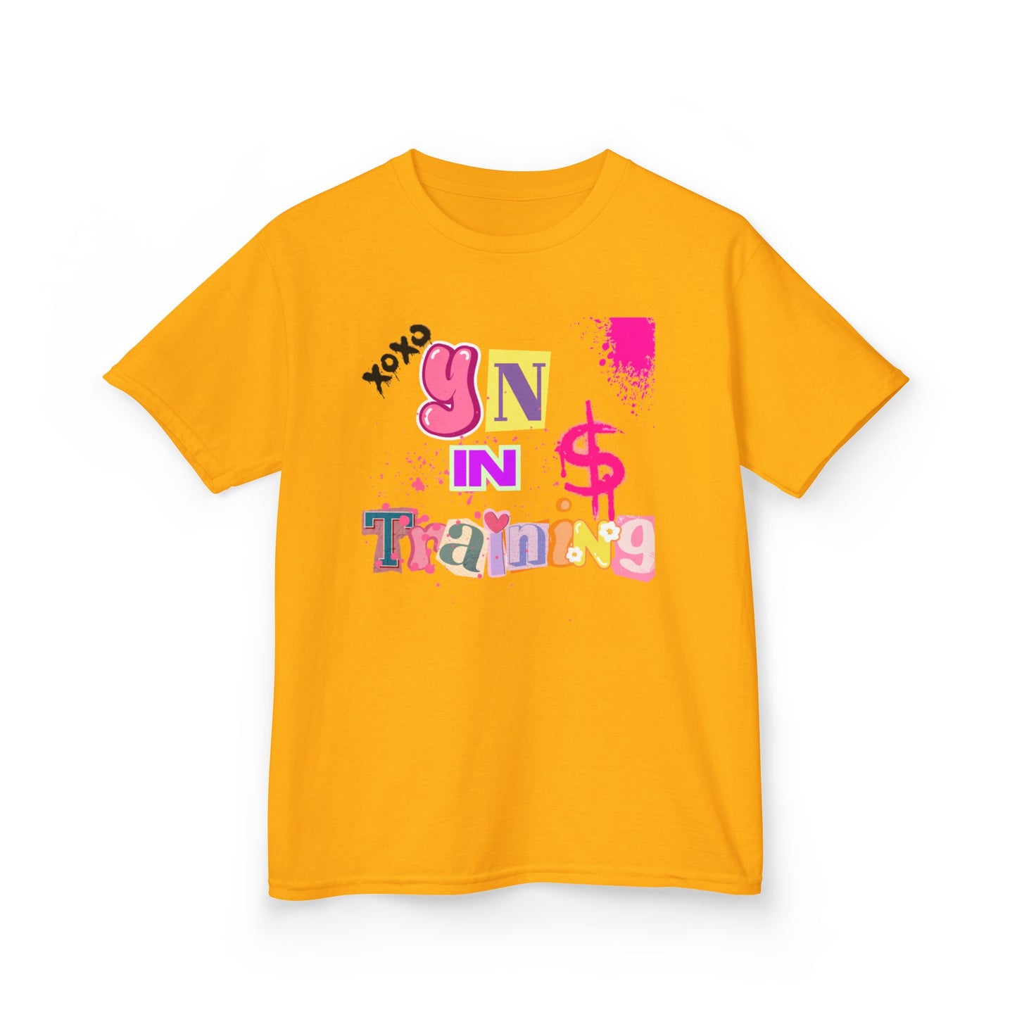 Kids Heavy Cotton Tee - 'Yin in Training' Playful Design