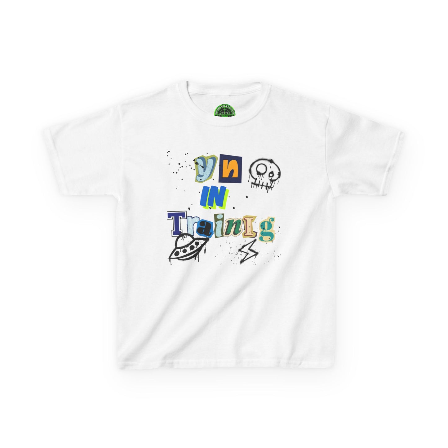 Fun Kids 'On In Training' Tee - Playful Heavy Cotton T-Shirt for Young Explorers