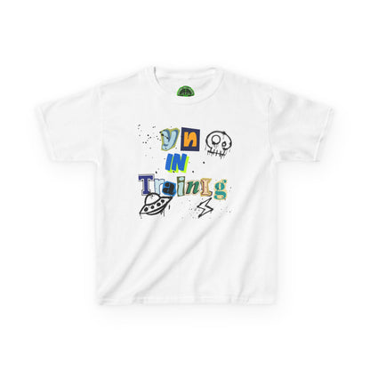 Fun Kids 'On In Training' Tee - Playful Heavy Cotton T-Shirt for Young Explorers