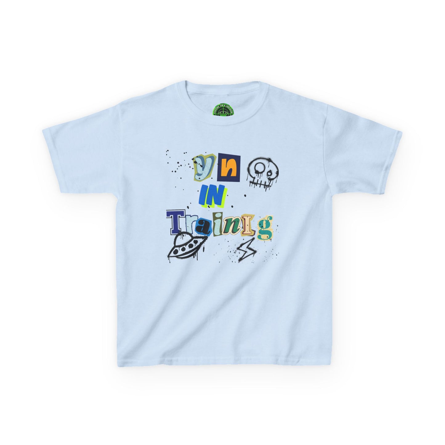 Fun Kids 'On In Training' Tee - Playful Heavy Cotton T-Shirt for Young Explorers