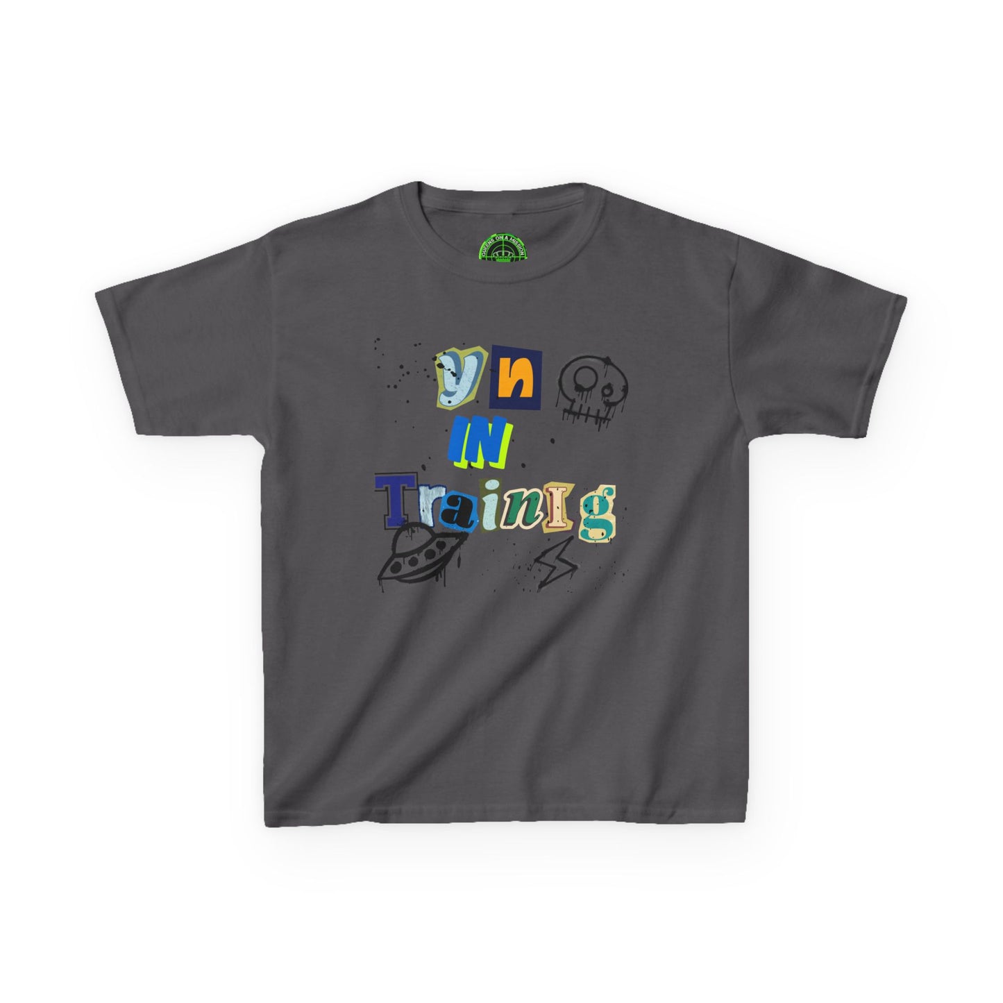 Fun Kids 'On In Training' Tee - Playful Heavy Cotton T-Shirt for Young Explorers