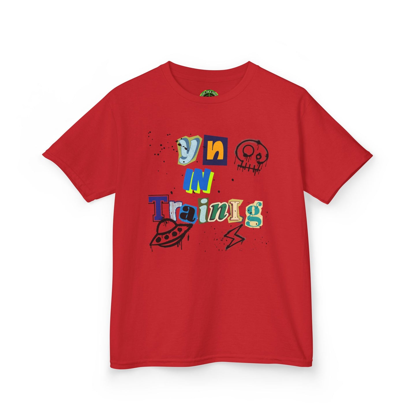 Fun Kids 'On In Training' Tee - Playful Heavy Cotton T-Shirt for Young Explorers