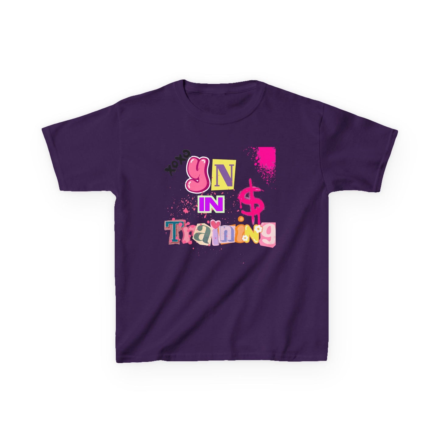 Kids Heavy Cotton Tee - 'Yin in Training' Playful Design