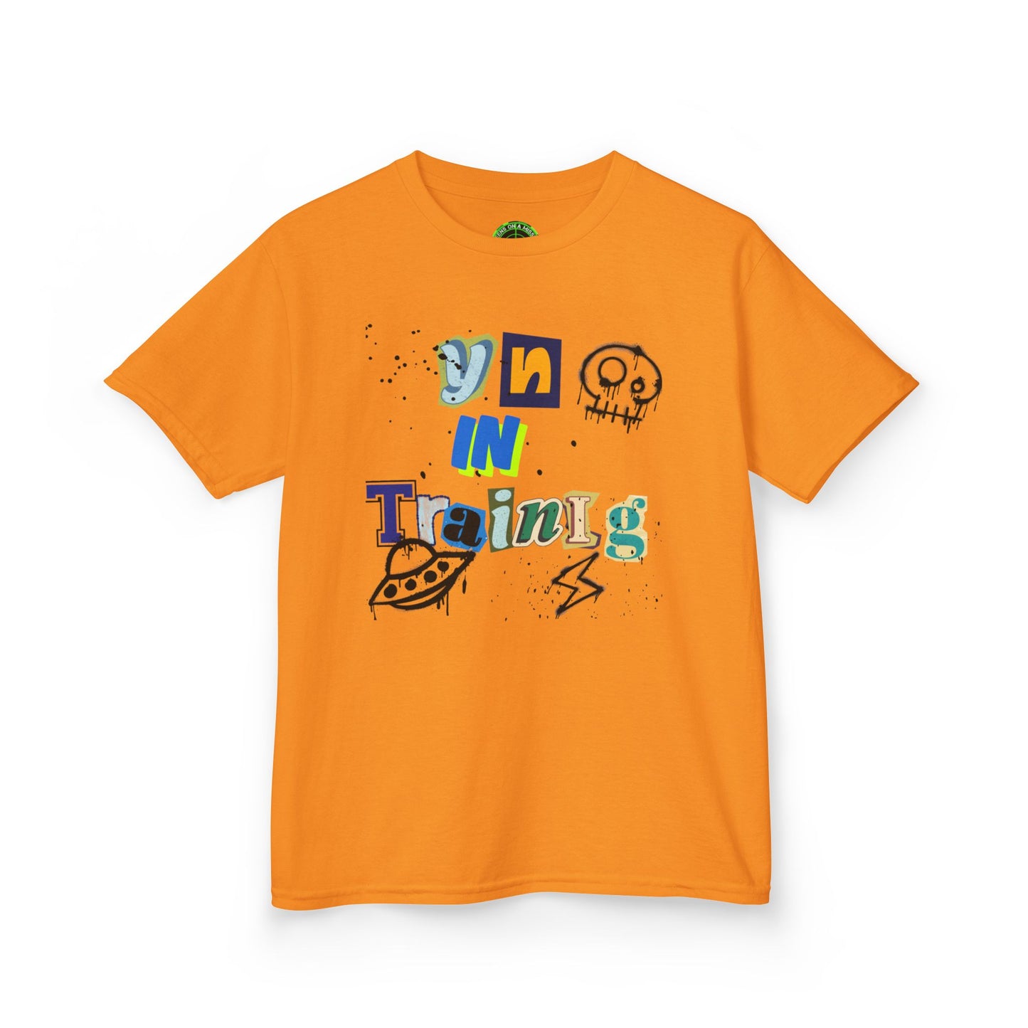 Fun Kids 'On In Training' Tee - Playful Heavy Cotton T-Shirt for Young Explorers