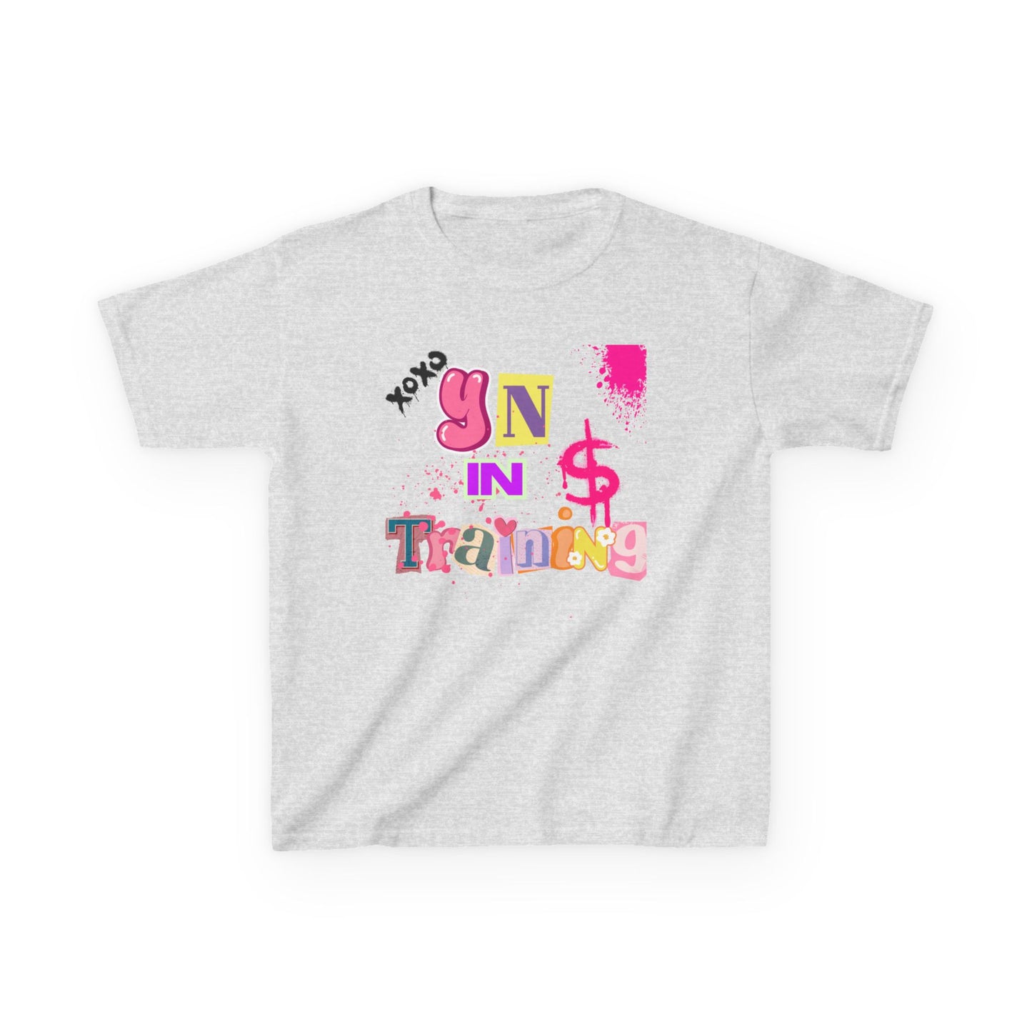 Kids Heavy Cotton Tee - 'Yin in Training' Playful Design