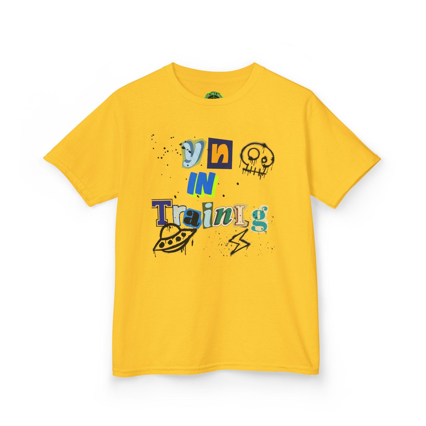 Fun Kids 'On In Training' Tee - Playful Heavy Cotton T-Shirt for Young Explorers