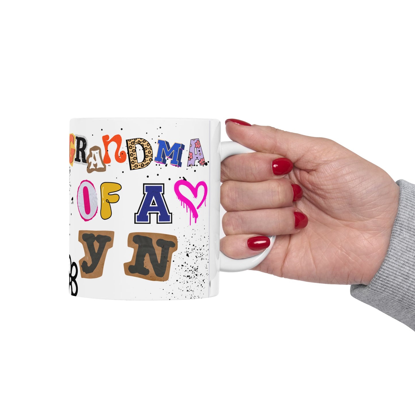 Grandma Mug - Colorful Floral Design - Perfect Gift for Mother's Day or Birthdays