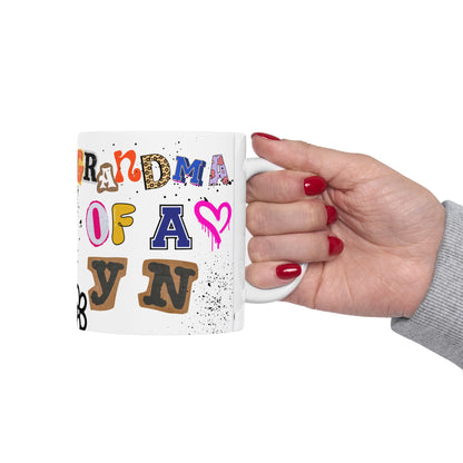 Grandma Mug - Colorful Floral Design - Perfect Gift for Mother's Day or Birthdays