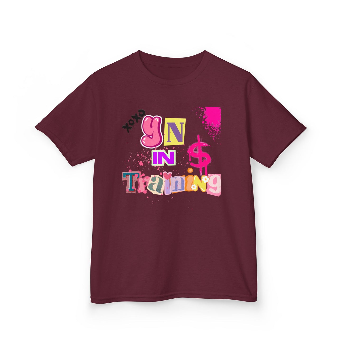 Kids Heavy Cotton Tee - 'Yin in Training' Playful Design