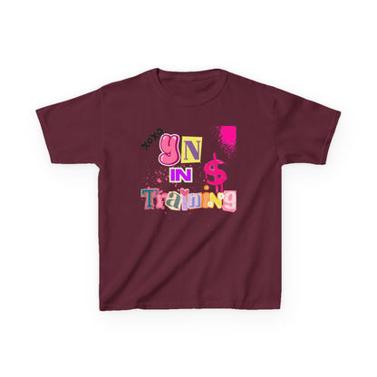 Kids Heavy Cotton Tee - 'Yin in Training' Playful Design