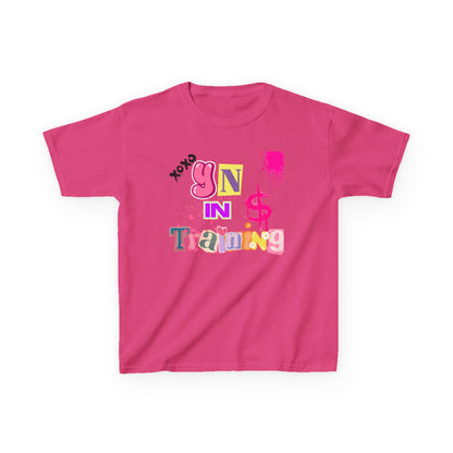 Kids Heavy Cotton Tee - 'Yin in Training' Playful Design