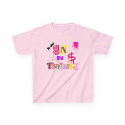 Kids Heavy Cotton Tee - 'Yin in Training' Playful Design