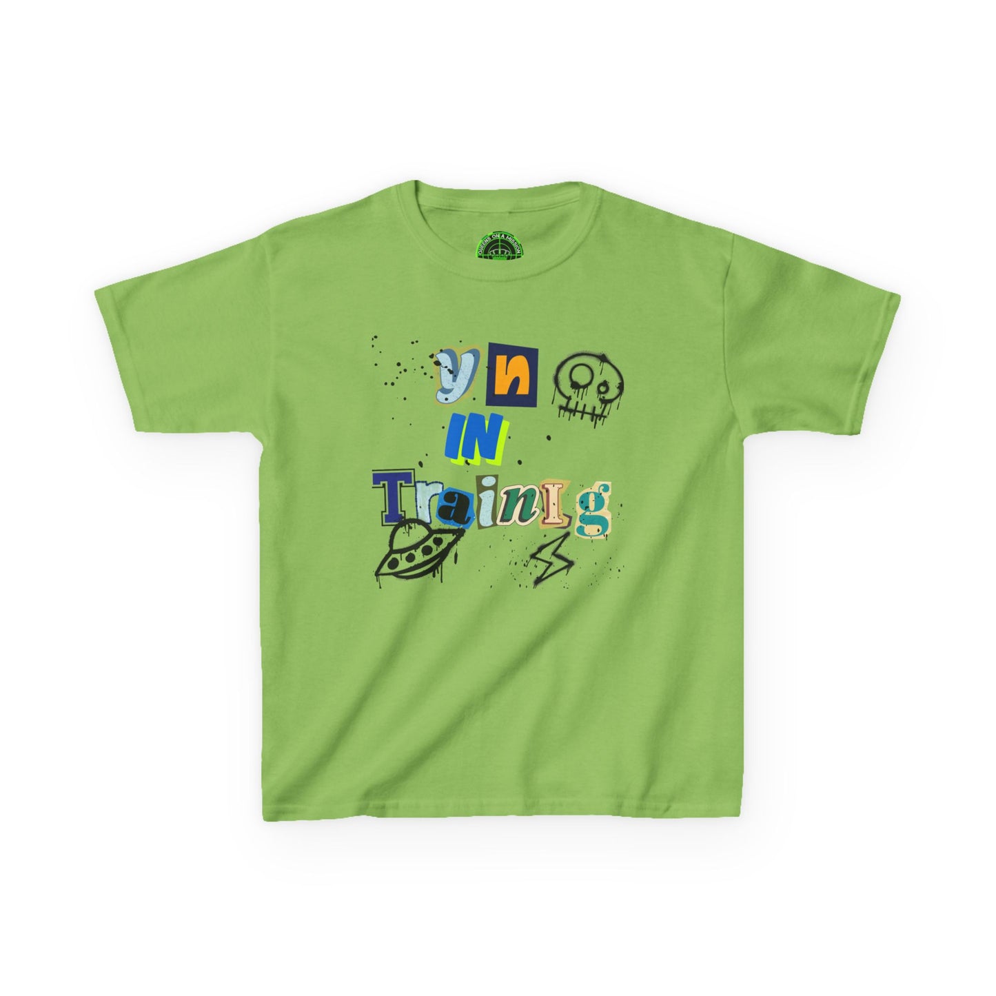 Fun Kids 'On In Training' Tee - Playful Heavy Cotton T-Shirt for Young Explorers