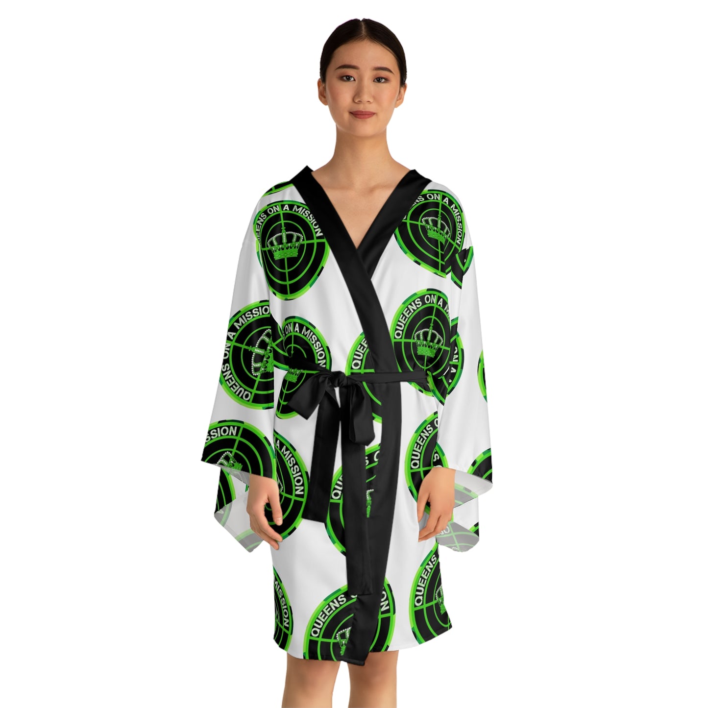 QOAM Long Sleeve Kimono Robe - 'Queens on a Mission'