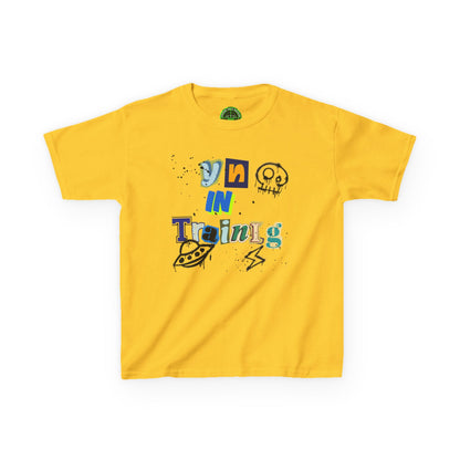 Fun Kids 'On In Training' Tee - Playful Heavy Cotton T-Shirt for Young Explorers