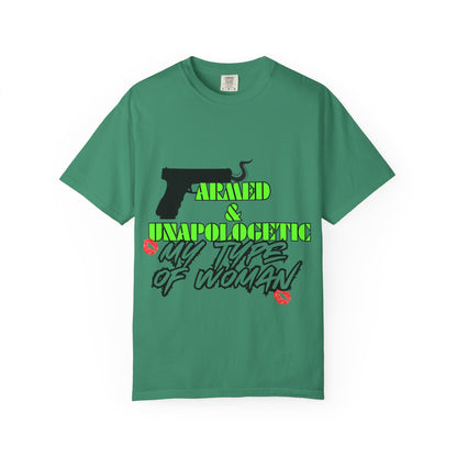 Armed & Unapologetic T-Shirt - Bold Graphic Tee for Confident Women