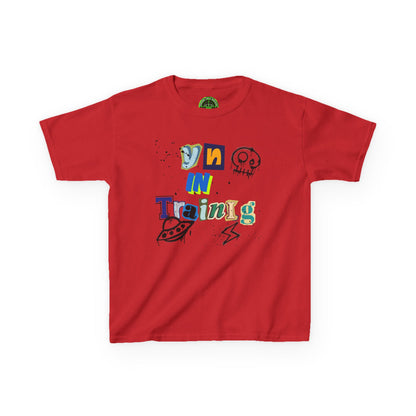 Fun Kids 'On In Training' Tee - Playful Heavy Cotton T-Shirt for Young Explorers