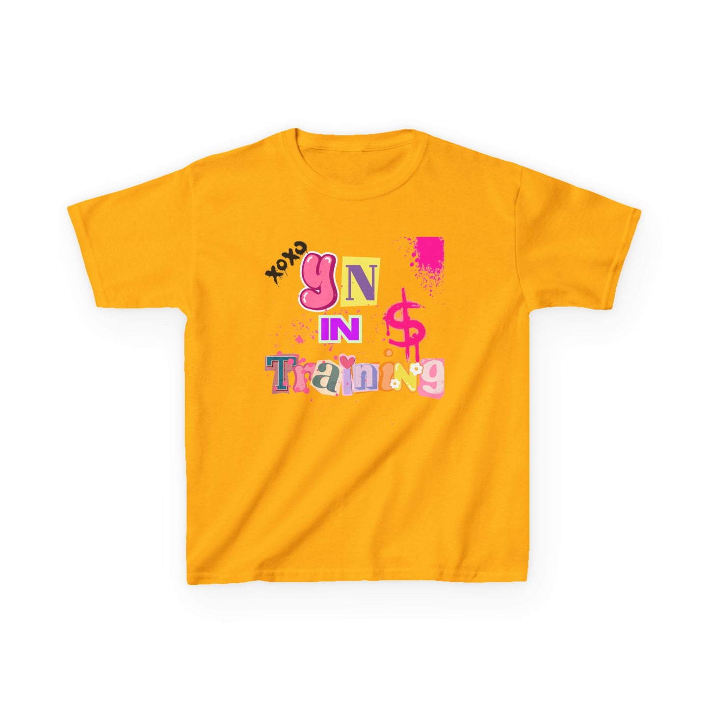 Kids Heavy Cotton Tee - 'Yin in Training' Playful Design