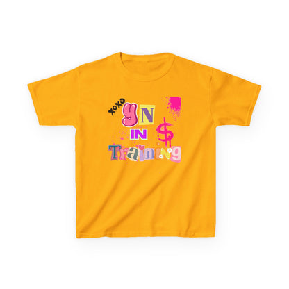 Kids Heavy Cotton Tee - 'Yin in Training' Playful Design