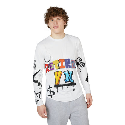 Men's UV Protection Long Sleeve Shirt - Colorful 'Retired' Graphic Tee