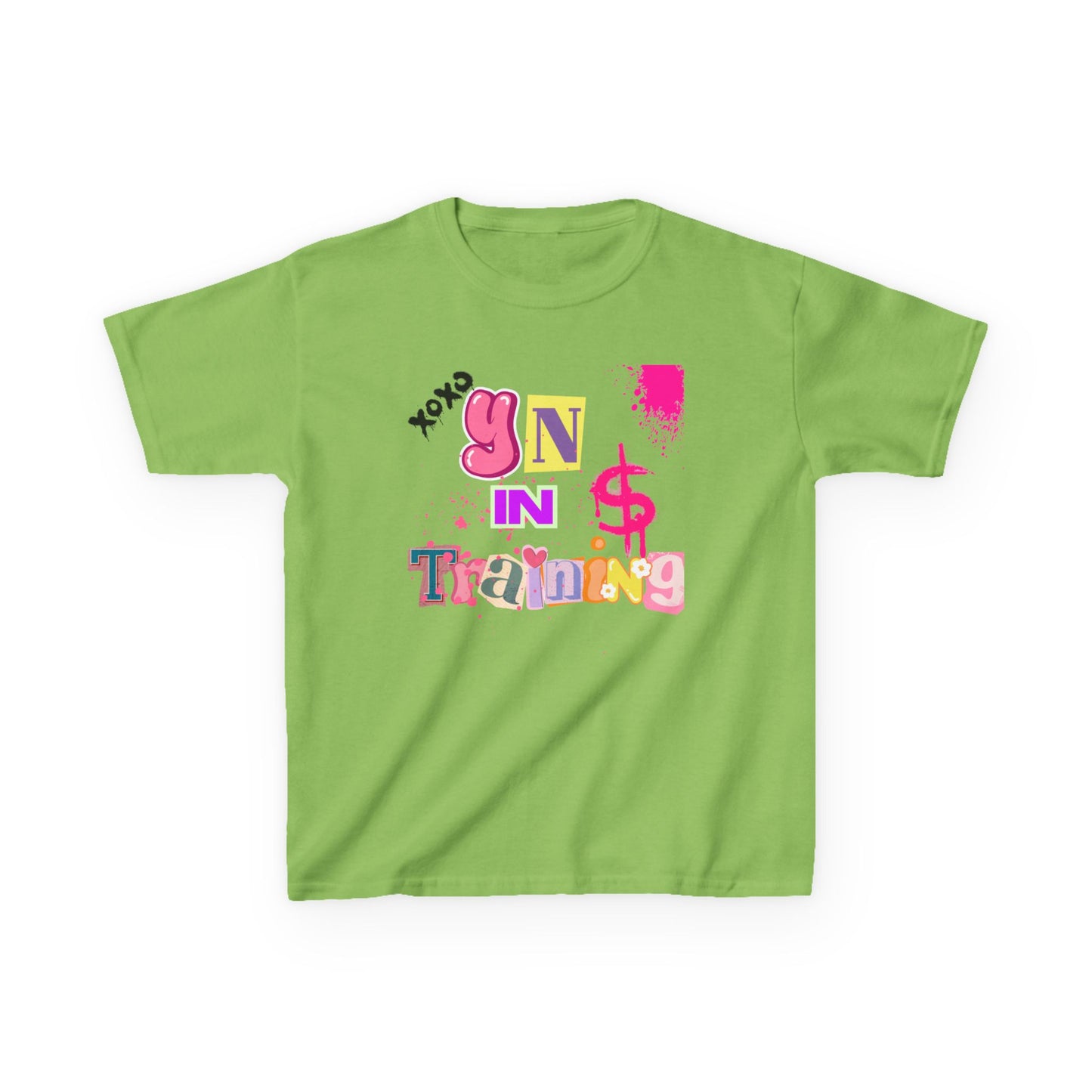 Kids Heavy Cotton Tee - 'Yin in Training' Playful Design