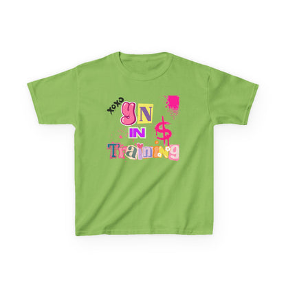 Kids Heavy Cotton Tee - 'Yin in Training' Playful Design