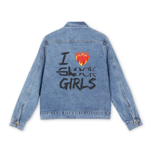I Love GLOCK Girls Denim Jacket - Casual Streetwear for Trendsetters